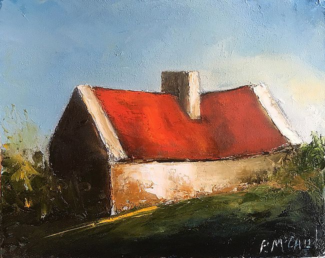 Cottage with Red Roof by Padraig McCaul